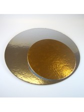 Tortenplatten in gold / silber, 3 Stück, 16cm 